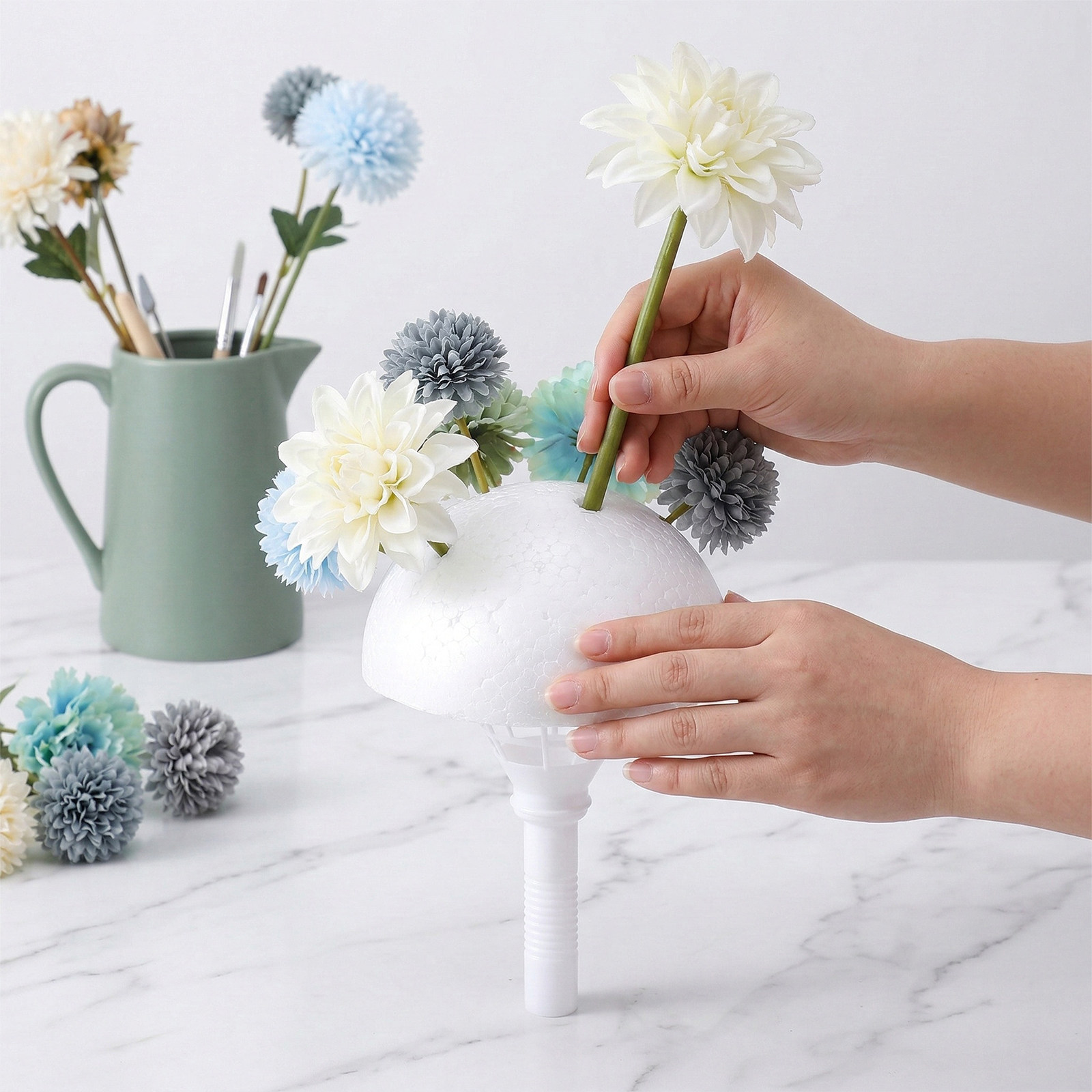 Bouquet Holder Foam - 2 Set di Supporti in Schiuma
