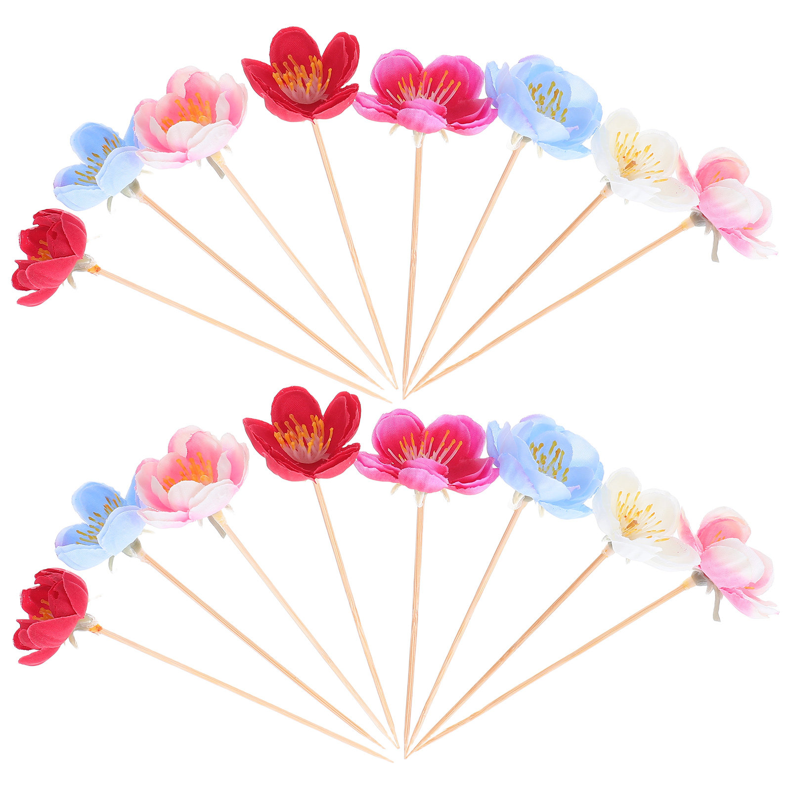 Floral Picks Wood - 100 Pezzi di Stuzzicadenti in Legno