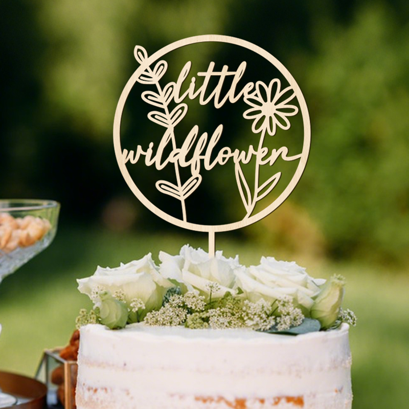 Floral Picks Wood - YOMDID Decorazione per Torta in Legno