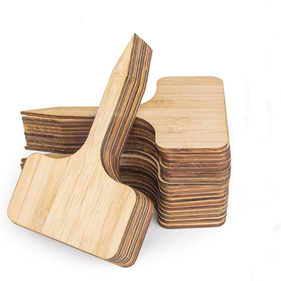 Floral Picks Wood - 100 Pezzi di Etichette in Legno