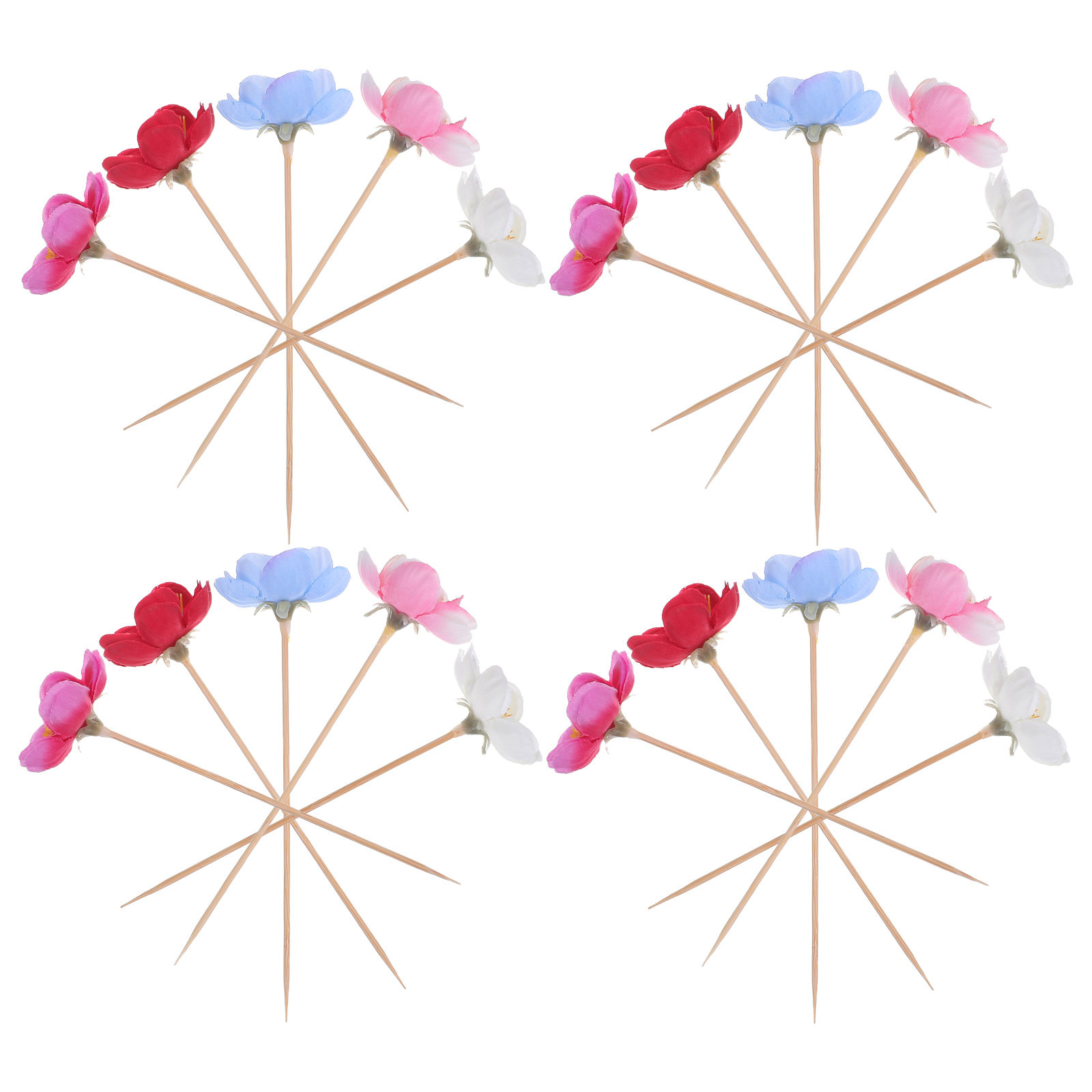 100 Pezzi di Robusti Spiedini  - Floral Picks Wood recensione e prezzo